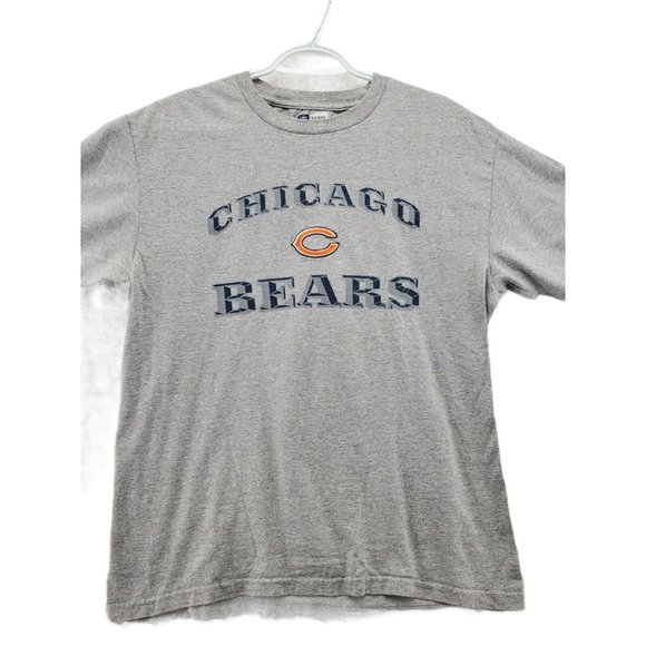 CHICAGO BEARS Shirt Men's Short Sleeve Tee Cotton Crew Neck Grey Medium - Picture 2 of 5
